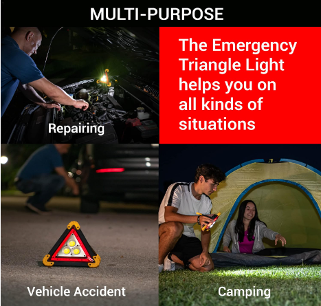 3*1 LED D'urgence Triangulaire©